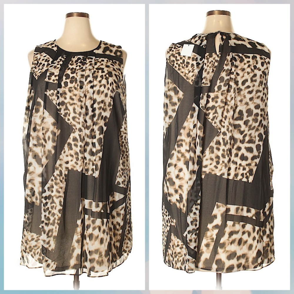 Calvin Klein Sheer Tunic Top